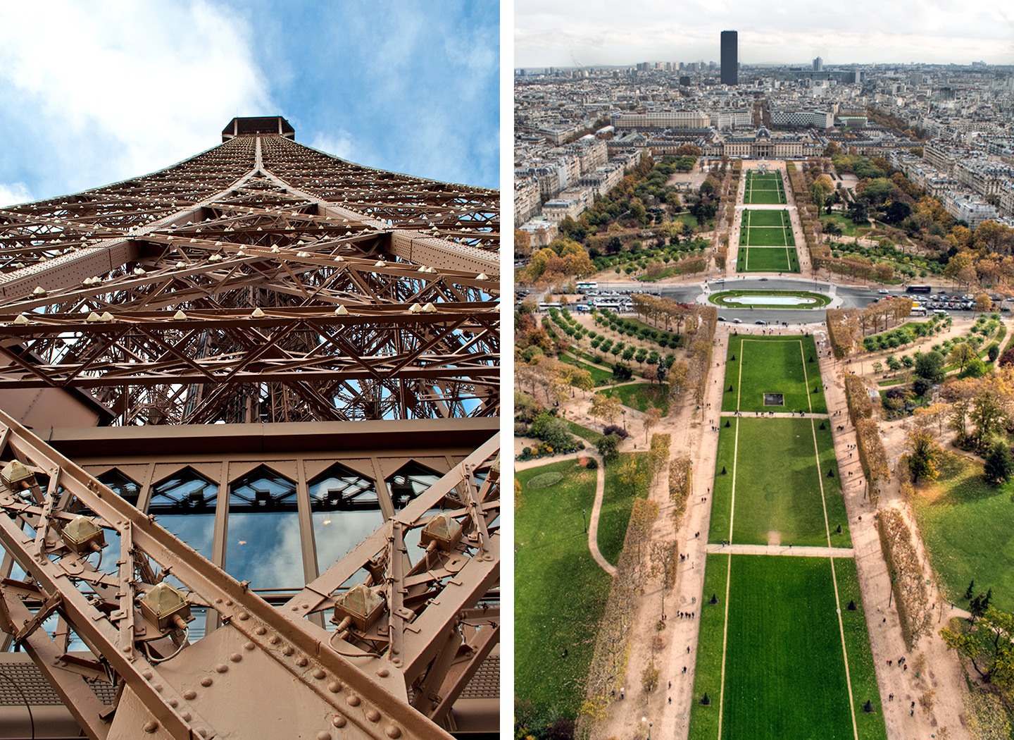 Views from the Eiffel Tower in Paris