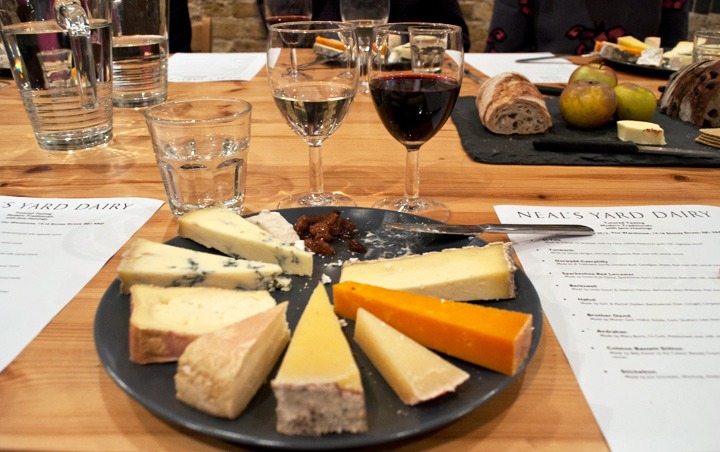 Cheese plate at Neal's Yard Dairy