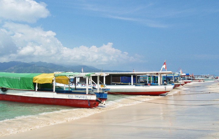 Boats on Gili Trawangan