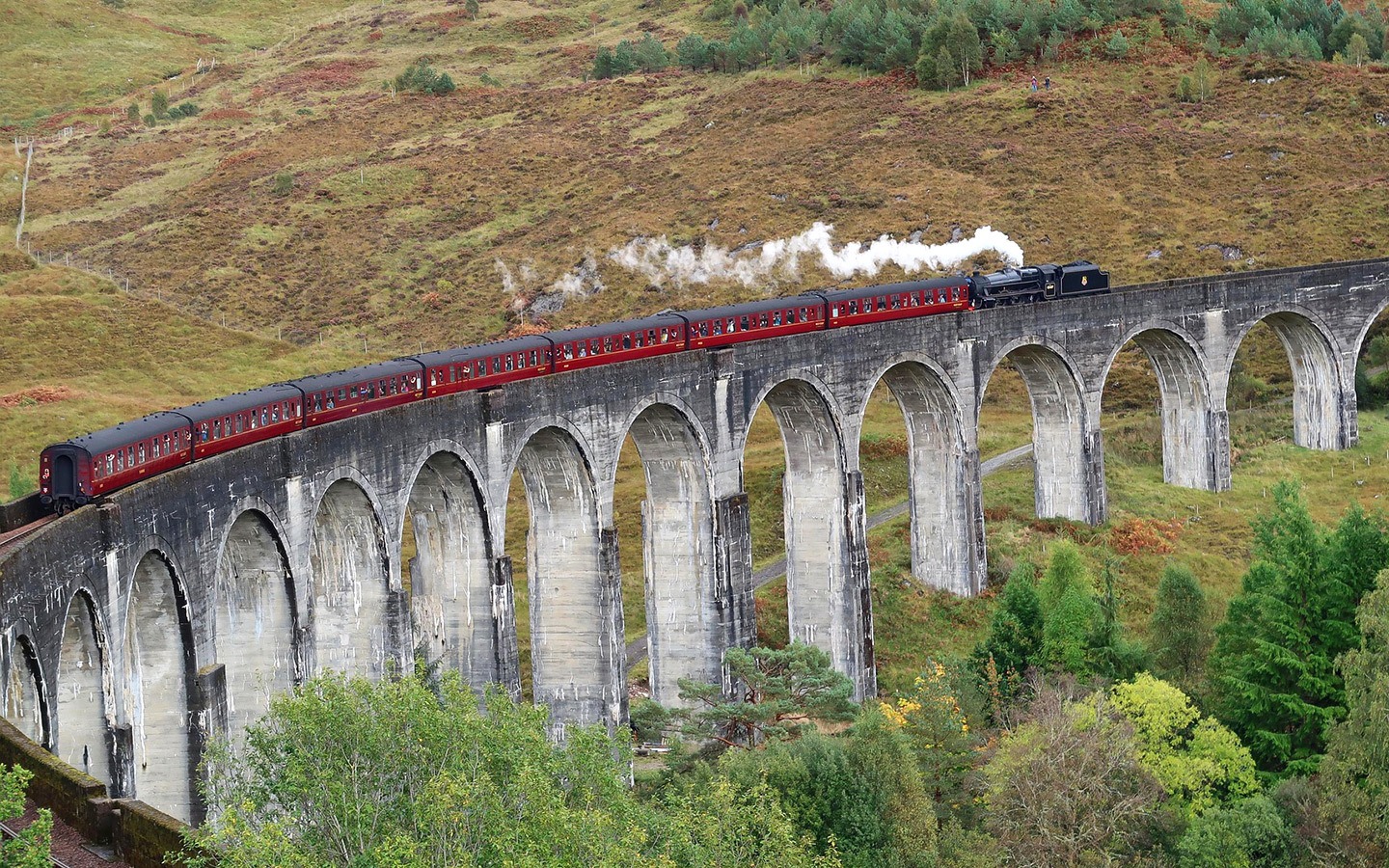 The Glenfinnan Viaduct in Scotland