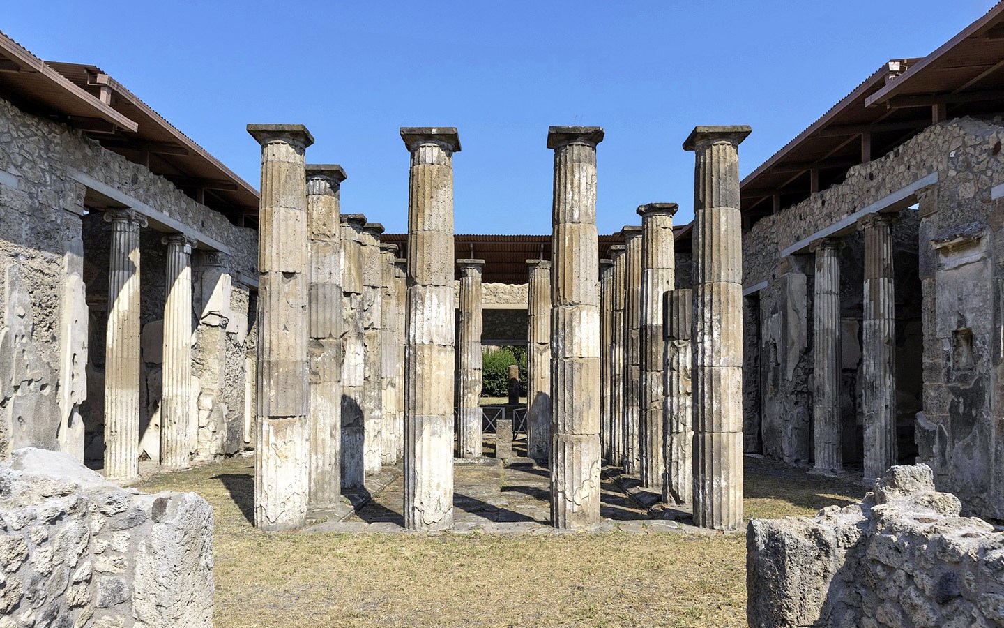 Temple columns at Pompeii