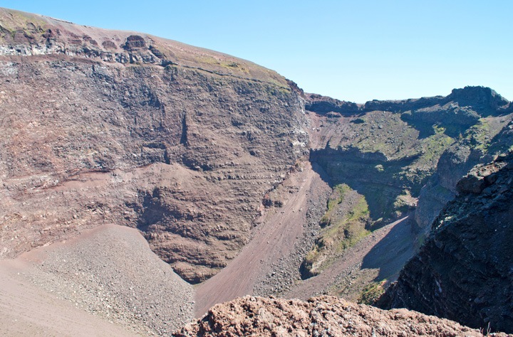 Inside Vesuvius' crater