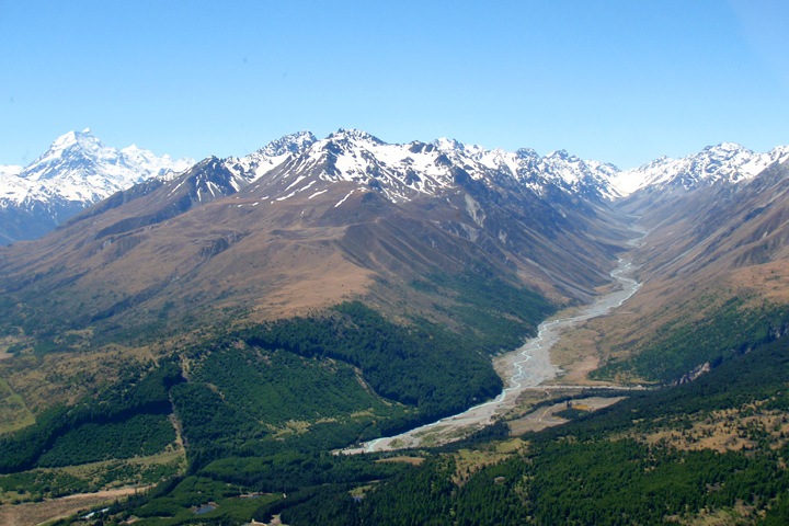 Southern Alps in New Zealand
