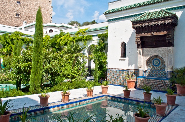 Paris mosque gardens