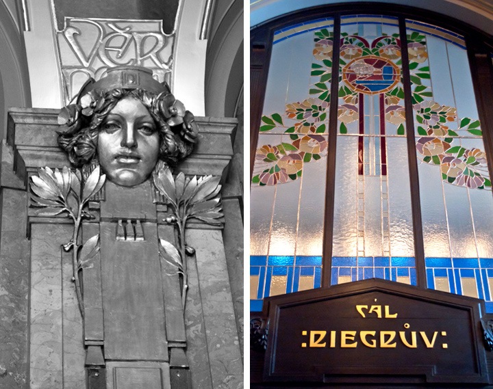 Art Nouveau details at Municipal House