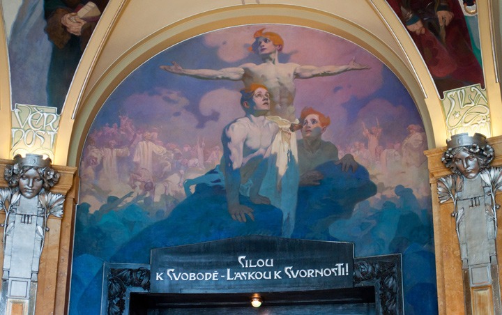 Alphonse Mucha mural