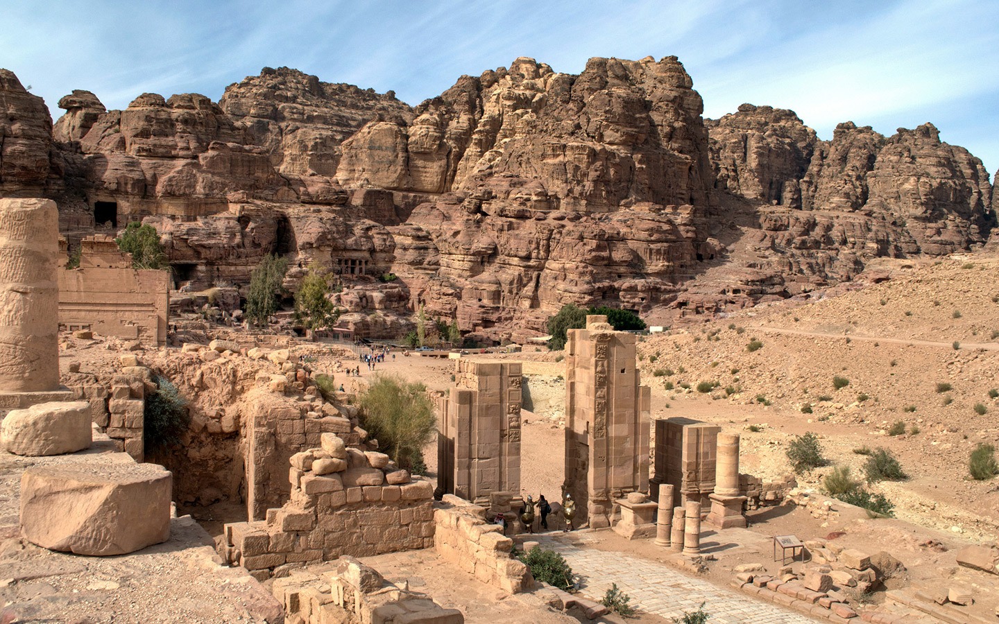 The Colonnaded Street in Petra, Jordan