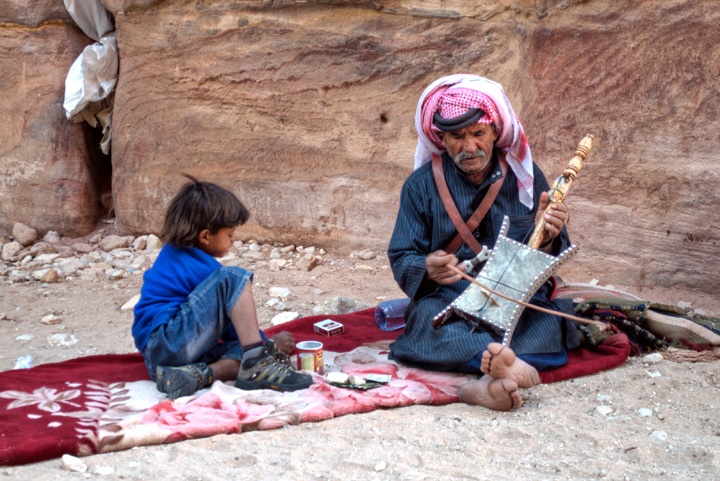 Bedouin musician at Petra, Jordan