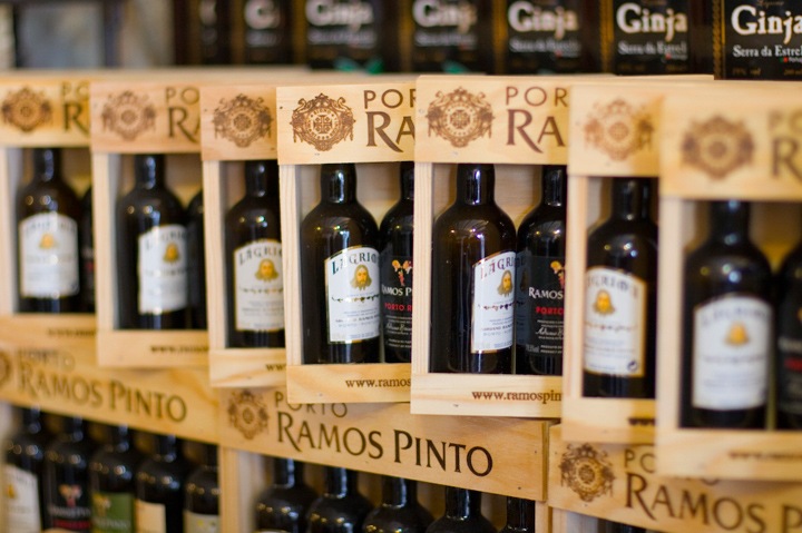 Bottles of Port in Portugal
