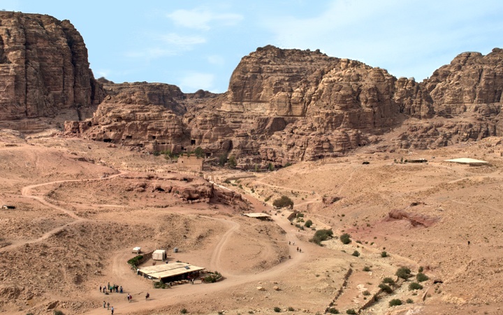 View from the Royal Tombs across Petra, Jordan