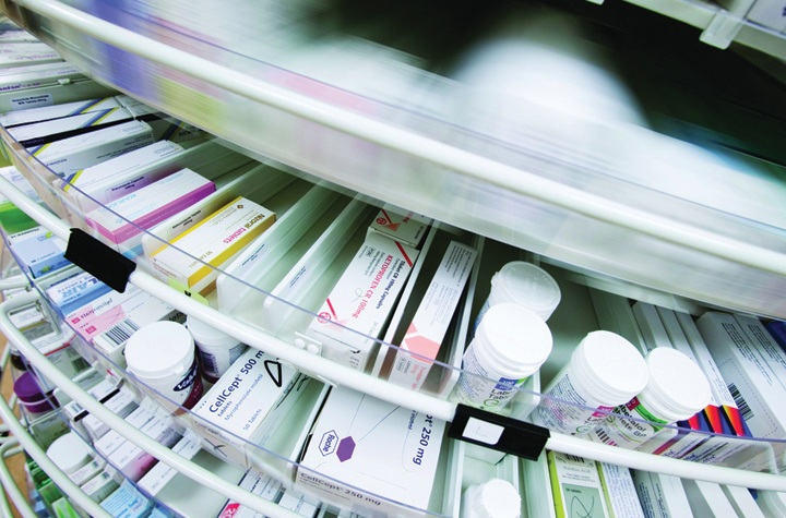 Drugs at a pharmacy