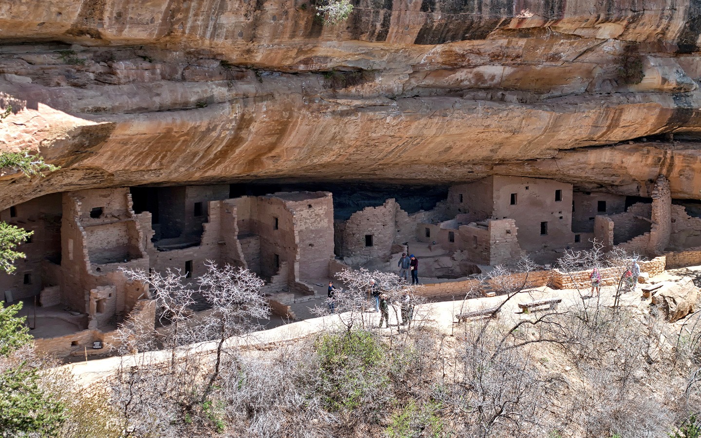 Rumah-rumah tebing di Taman Nasional Mesa Verde, Colorado, AS