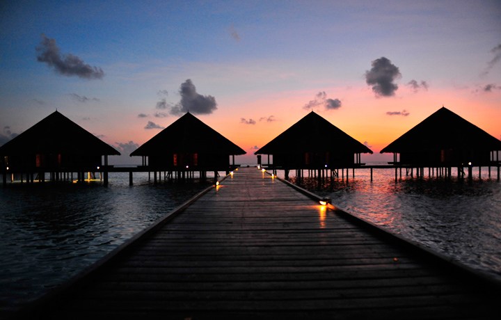 Sunset in the Maldives