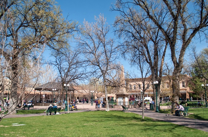 Santa Fe Plaza, New Mexico, USA