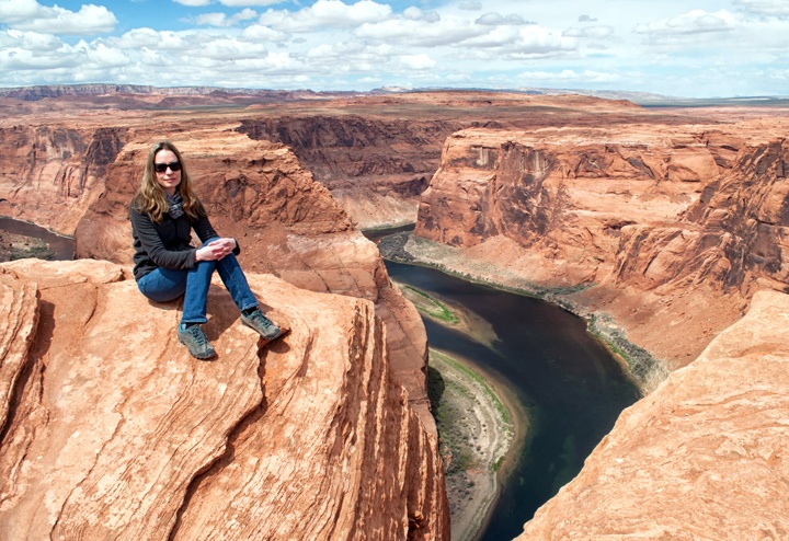 High above the Colorado River at Horseshoe Bend