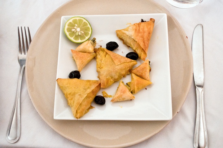 Briouats at L'Atelier Madada Moroccan cookery school, Essaouira, Morocco