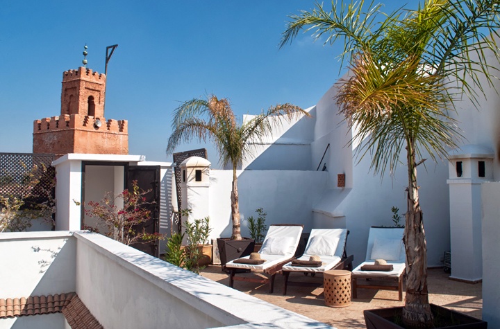 Roof terrace at Riad Capaldi , Marrakech