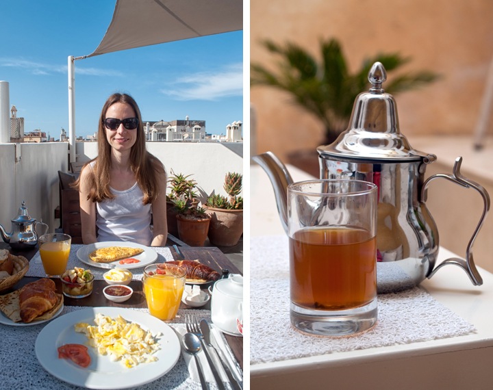 Breakfast at Riad Dar Maya, Essaouira, Morocco
