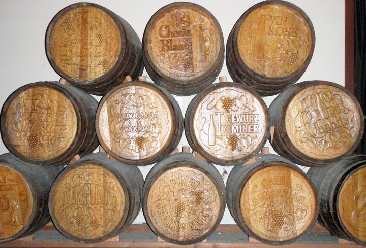 Wine barrels in Sonoma, California