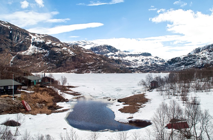 Flamsbana scenic railway in Norwegian fjords