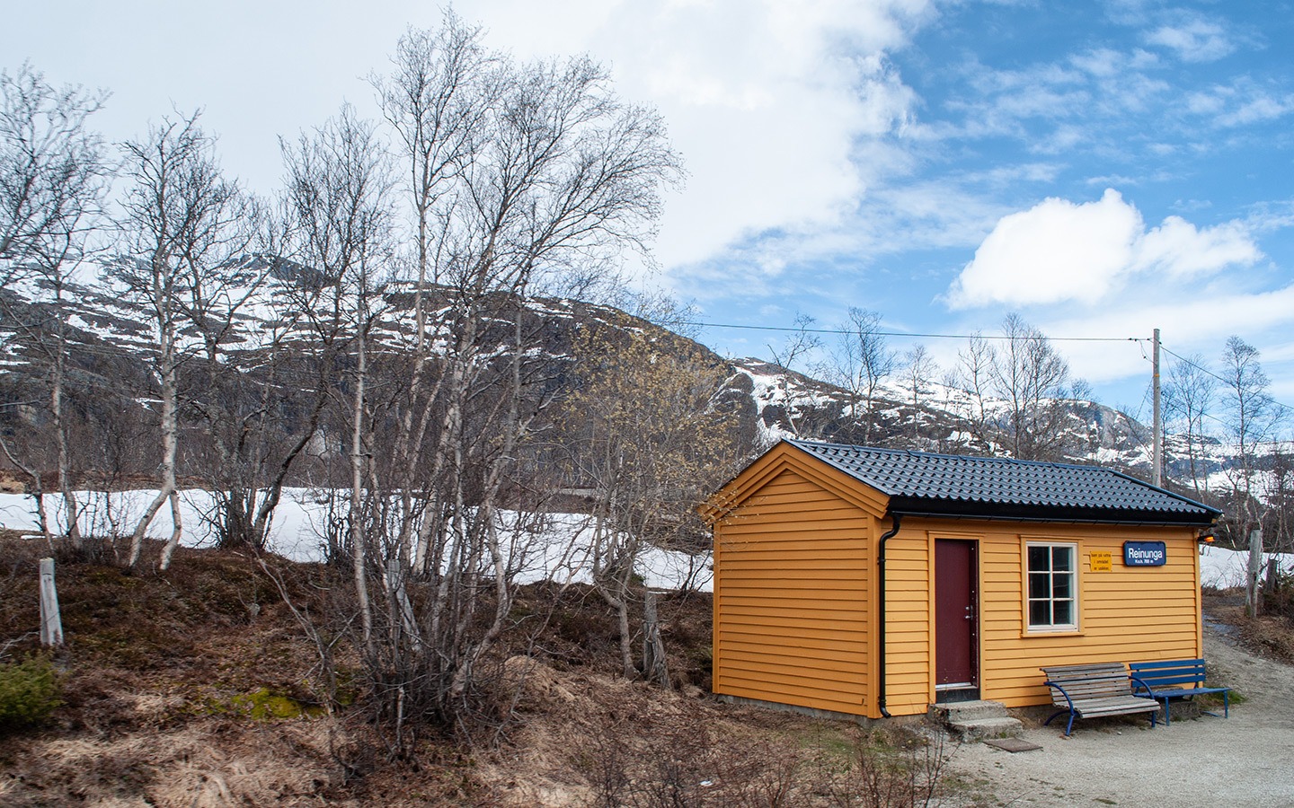 Station along the Flåm Railway in Norway