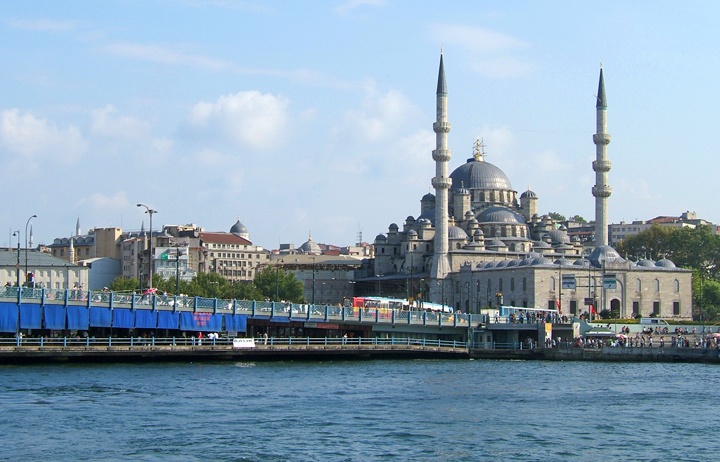 The Galata Bridge and New Mosque, Istanbul