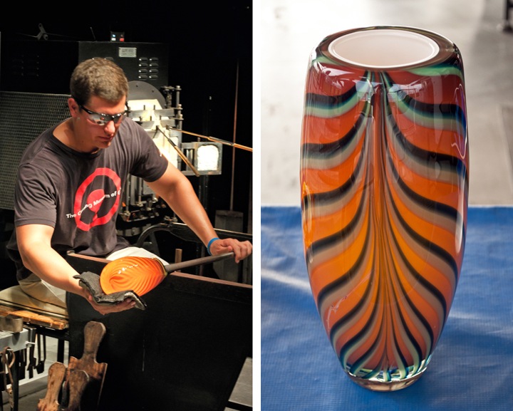 Glass blowing on board the Celebrity Eclipse