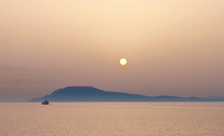 Greek islands sunset