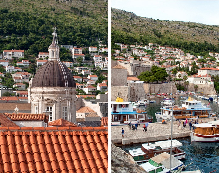 vederi de la zidurile orașului Dubrovnik, Croația