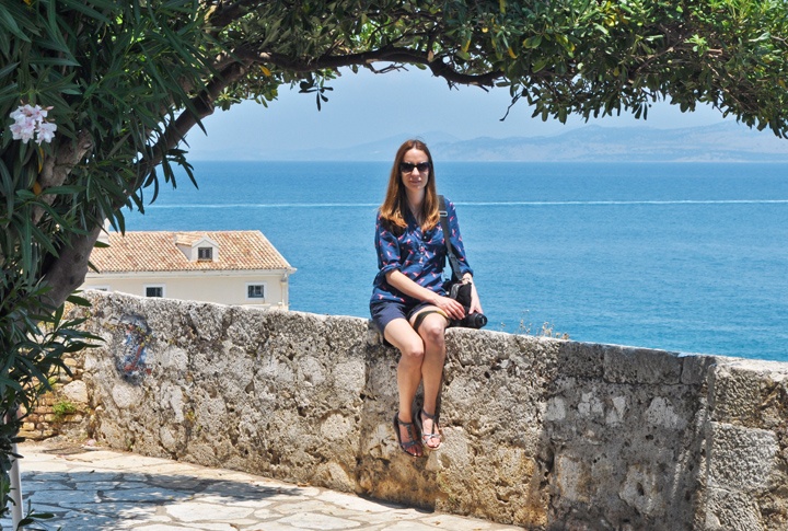Looking out over Corfu Town in Greece