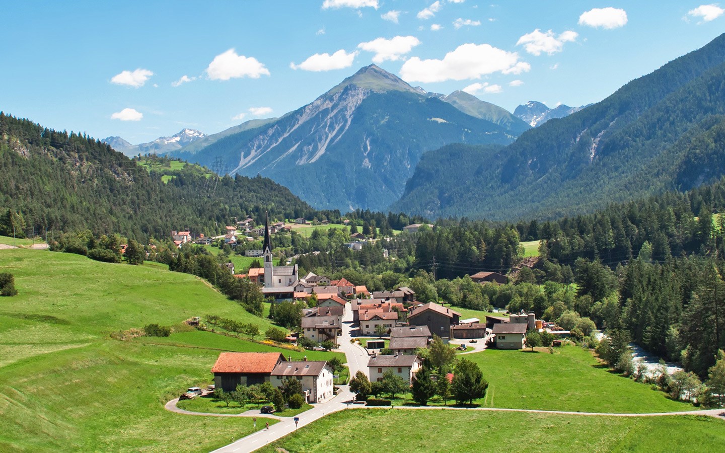 Views from the Glacier Express scenic train in Switzerland