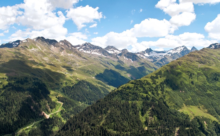 On the mountains in St Anton am Arlberg, Austria