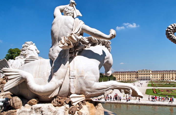 The Neptune Fountain at the Schönbrunn Palace, Vienna