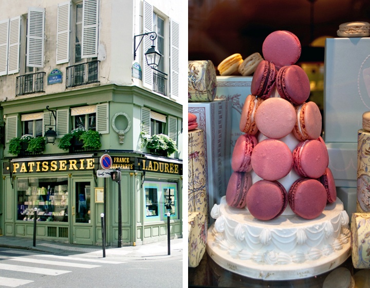 Laduree nakupovat v Rue Bonaparte, St Germain, Paříž