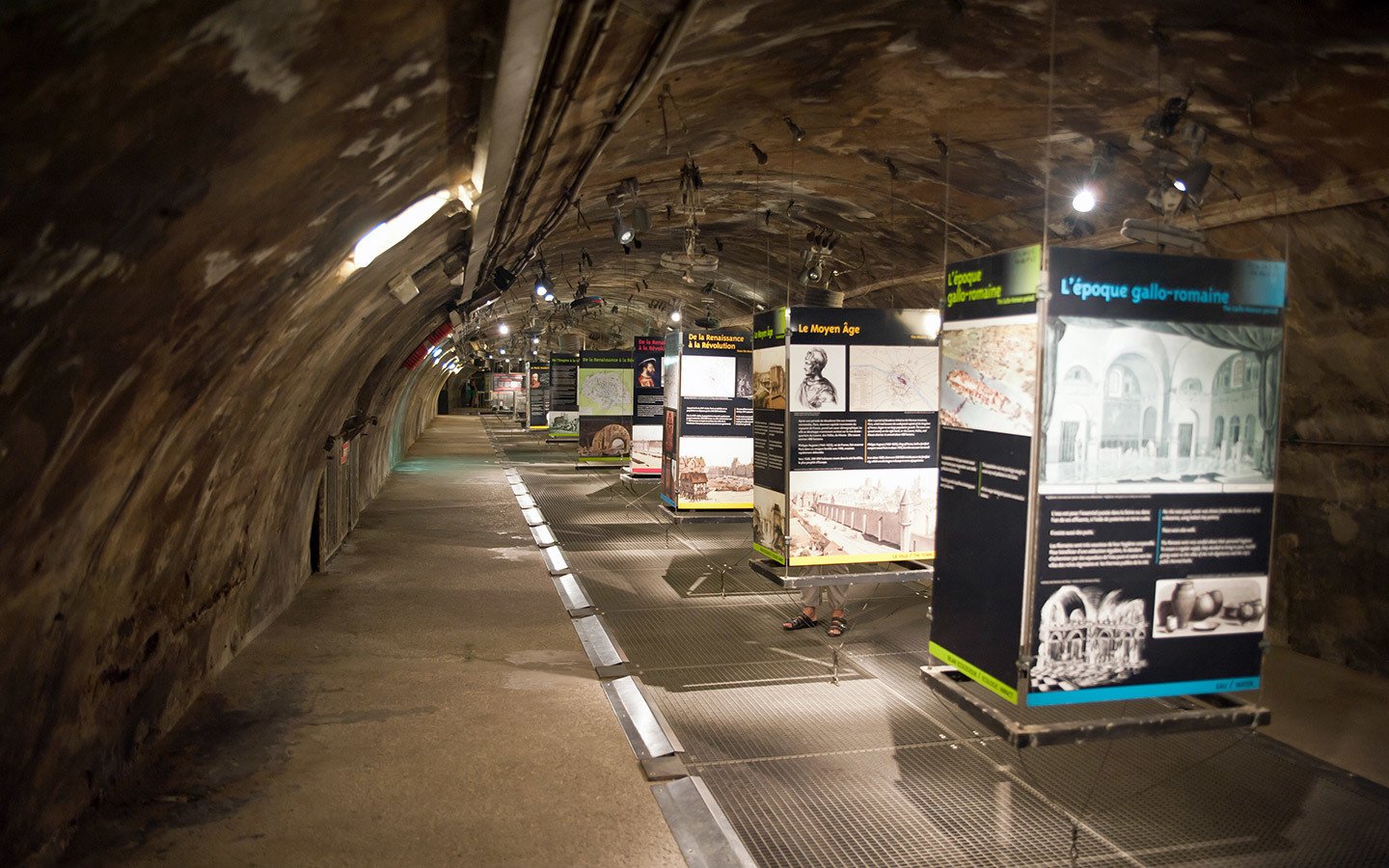 Exhibits down in the tunnels at the Sewer Museum