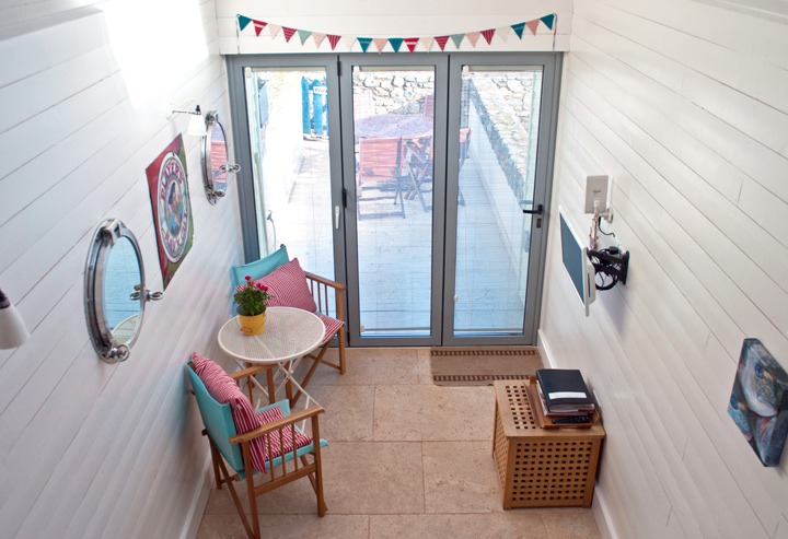 Beach hut interior