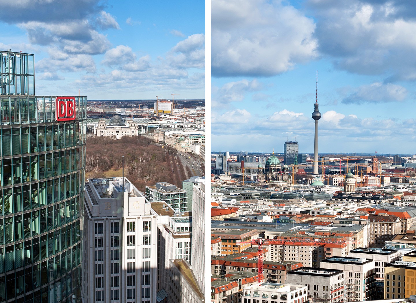 Berlin views from the Panoramapunkt Tower