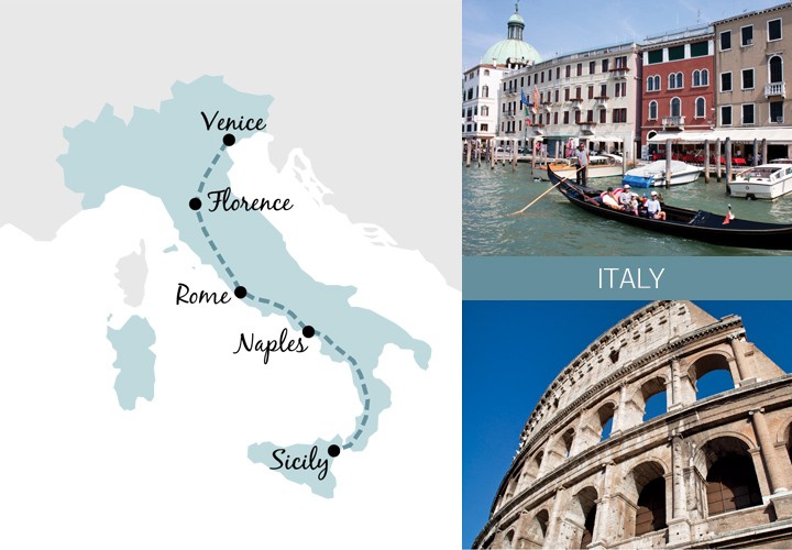 A one-week rail trip itinerary in Italy