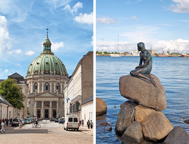 Christiansborg Palace and Little Mermaid, Copenhagen