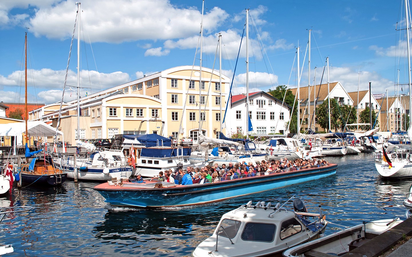 Boats on the canals in Christianshavn