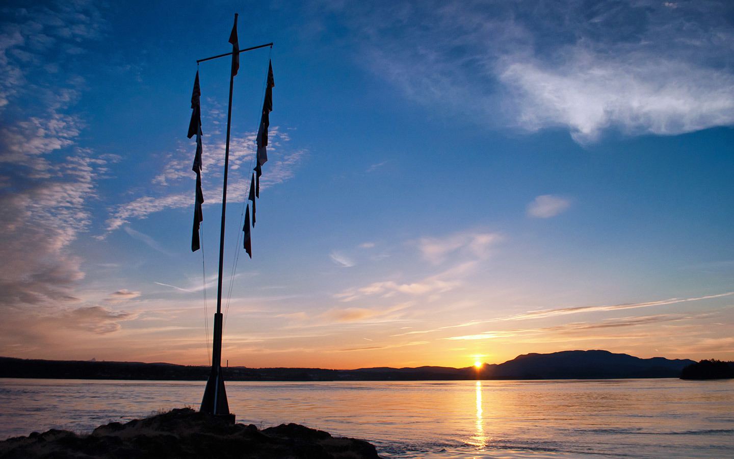 Sunset over Campbell River on Vancouver Island