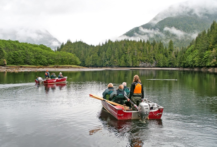 Out on the water in the Great Bear Rainforest