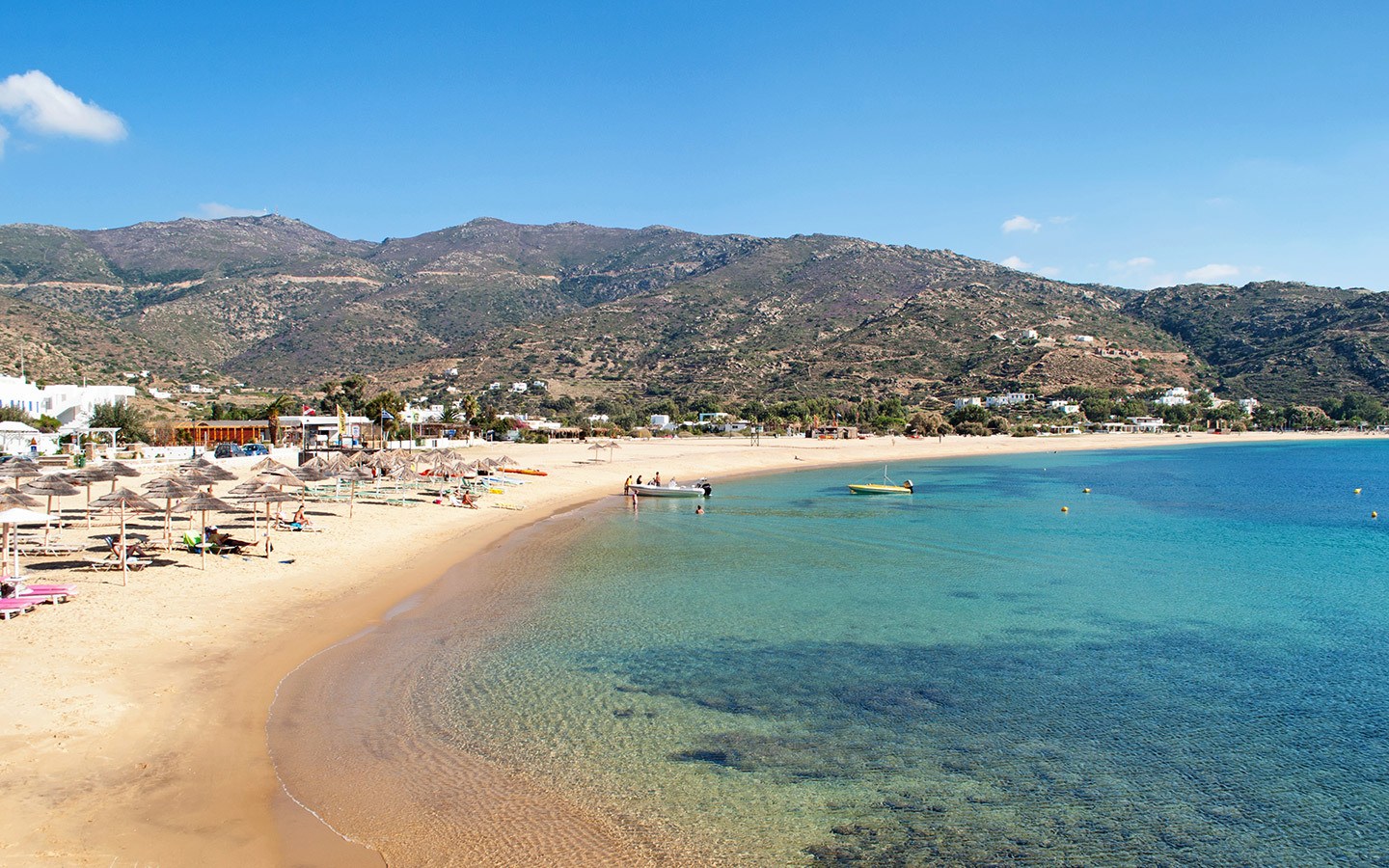 Mylopotas Beach in Ios, Greece