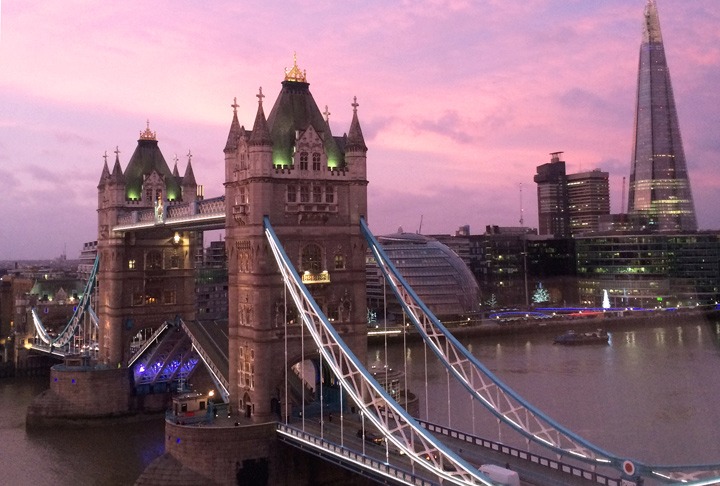 Sunrise over Tower Bridge, London