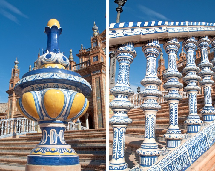 Painted tiles in Seville
