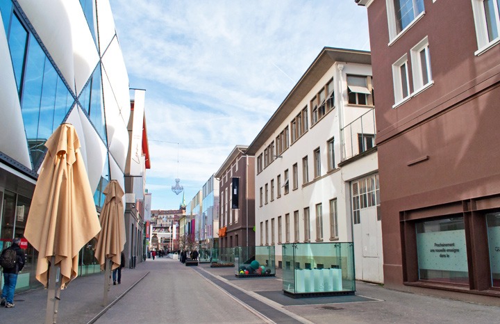 The Flon district in Lausanne