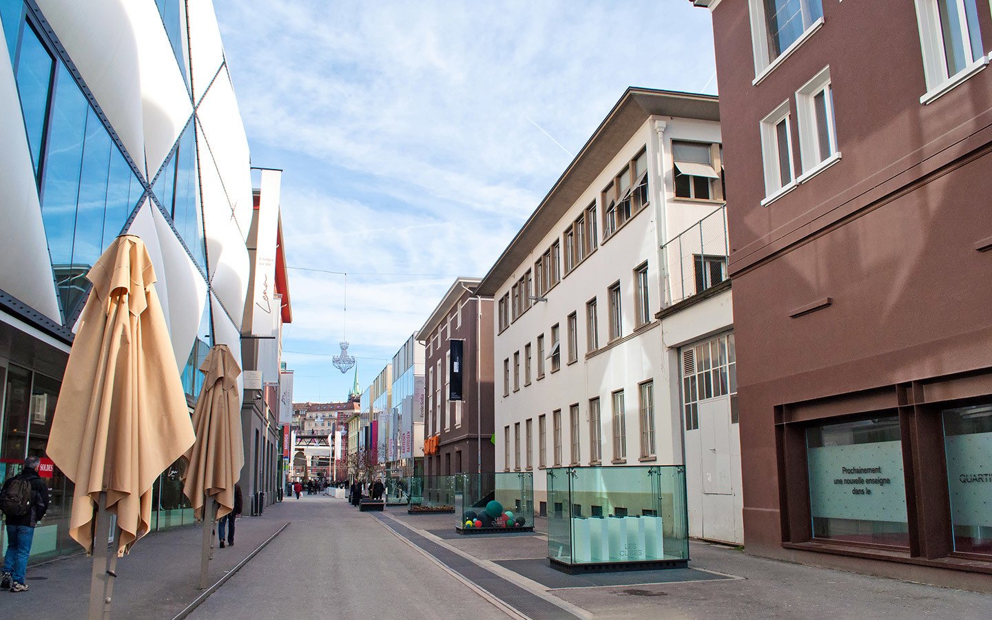 Bars and galleries in the Flon district of Lausanne