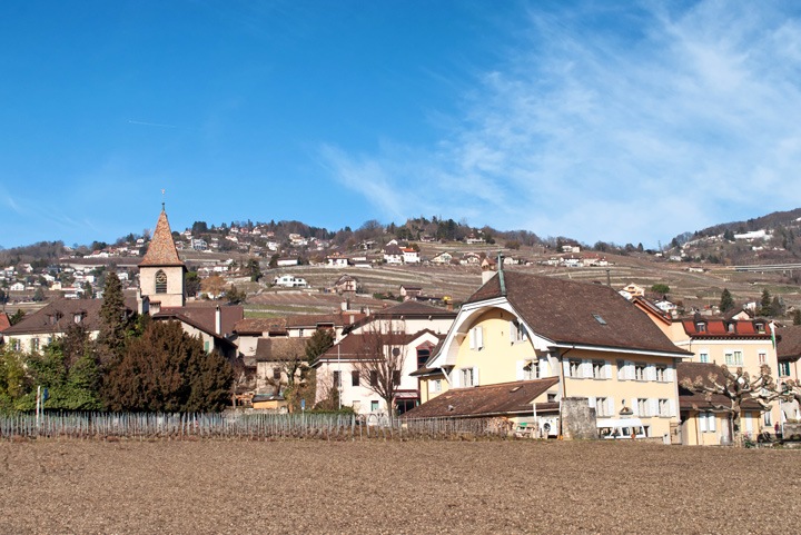 The town of Cully, Switzerland