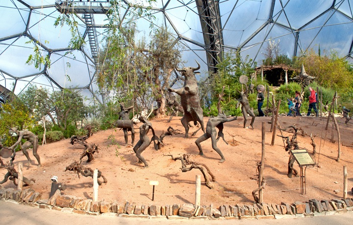 Mediterranean biome sculptures