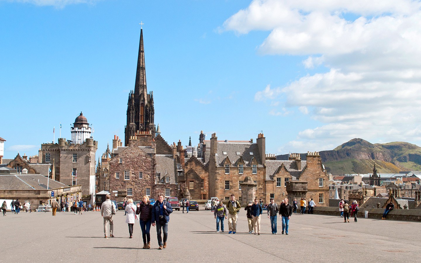 The top of the Royal Mile from the castle